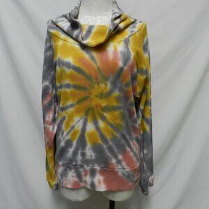 Anthropologie Pilcro Tie Dye Cowl neck Waffle Knit Top Blouse Size Medium Md M